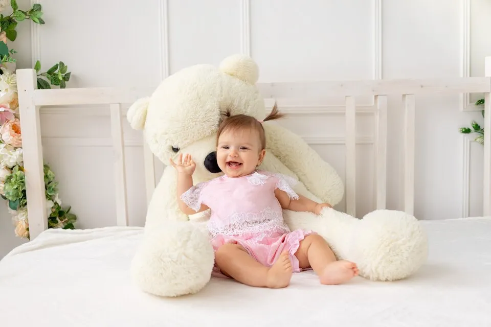 ایده عکاسی با عروسک خرس بزرگ