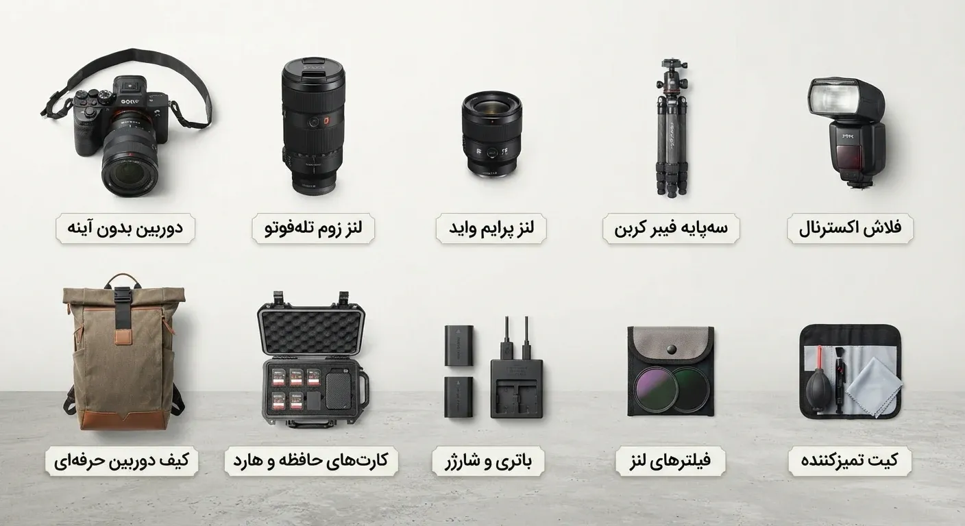 مهم ترین تجهیزات مورد نیاز یک عکاس حرفه ای