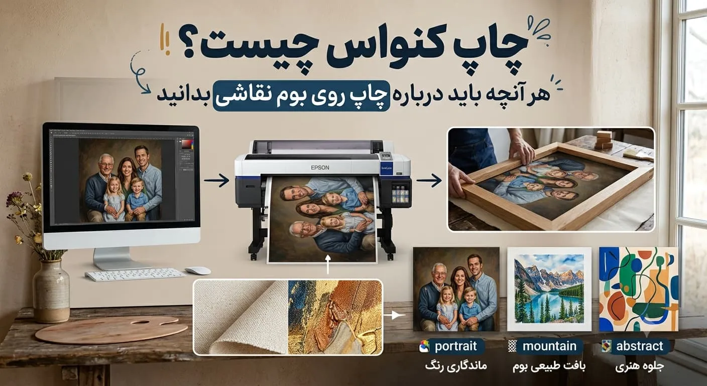 چاپ کنواس چیست؟ هر آنچه باید درباره چاپ روی بوم نقاشی بدانید