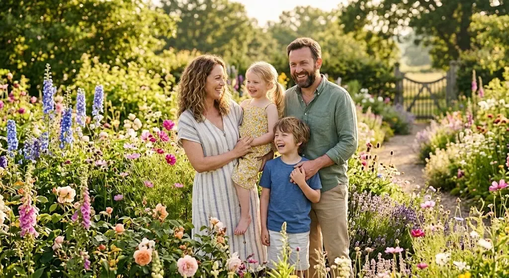 ژست عکس خانوادگی طبیعی برای اینستاگرام