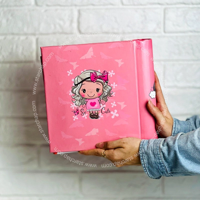 آلبوم چسبی دختر فرفری (صورتی) 15 در 21