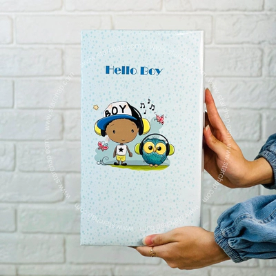 آلبوم عکس 10در15 پاکتی- پسر و جغد (آبی)