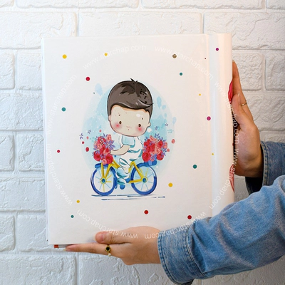 آلبوم چسبی پسر دوچرخه سوار 22 در 29