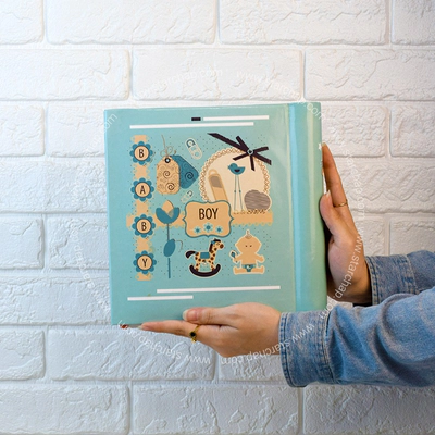 آلبوم چسبی پسرانه آبی 15 در 21