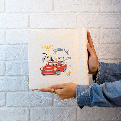 آلبوم چسبی خرس و ماشین قرمز 15 در 21