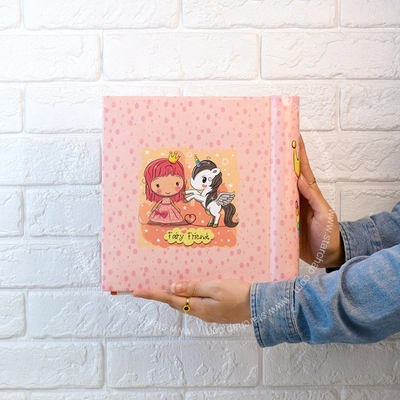 آلبوم چسبی دختر و یونیکورن صورتی 15 در 21