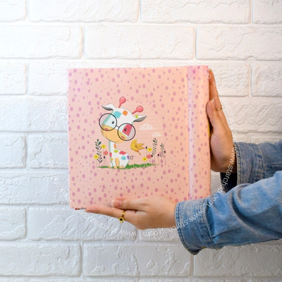 آلبوم چسبی زرافه صورتی 15 در 21